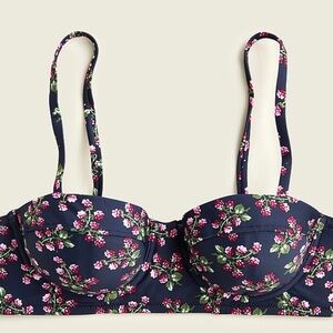 J.Crew Strappy Underwire Bikini Top in Twilight Berry